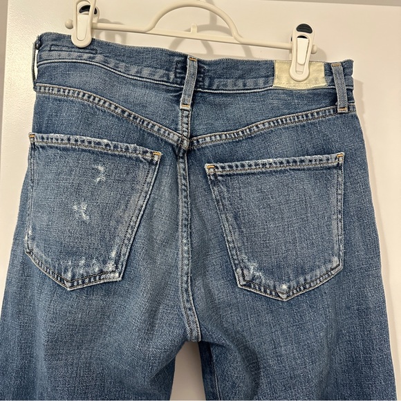 Citizens Of Humanity Blue Cora Crop Relaxed Distressed Hem Jeans Size 26 Women’s - Picture 10 of 14